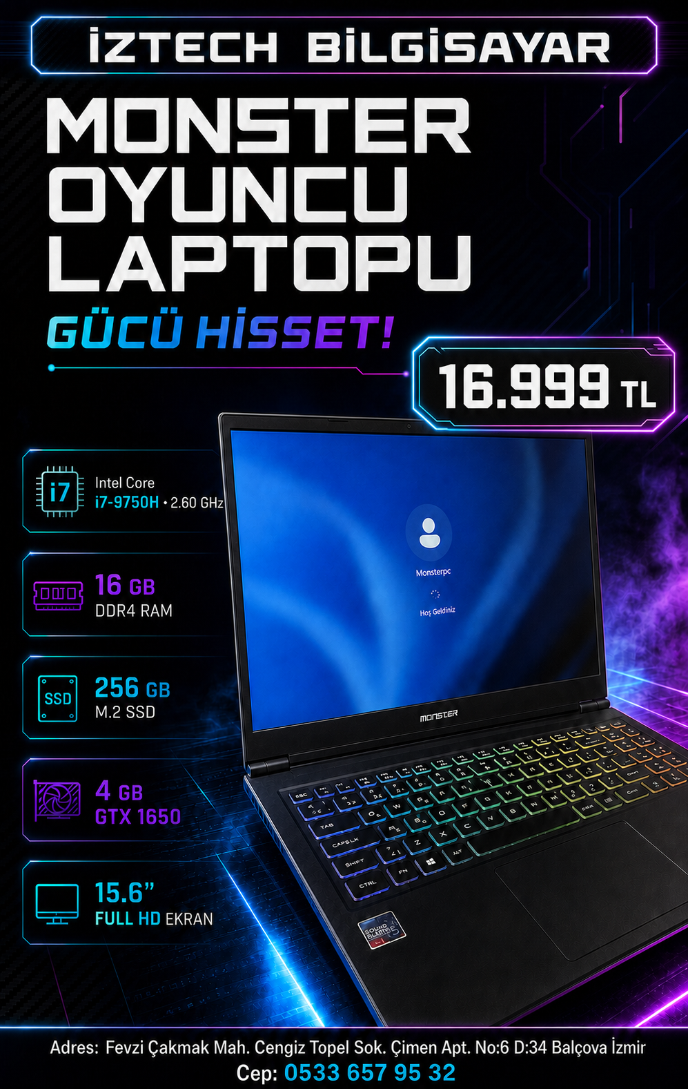 Gaming Monster Notebook