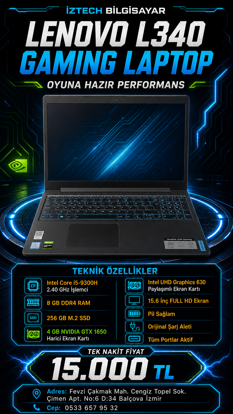 Lenovo L340 Gaming Laptop