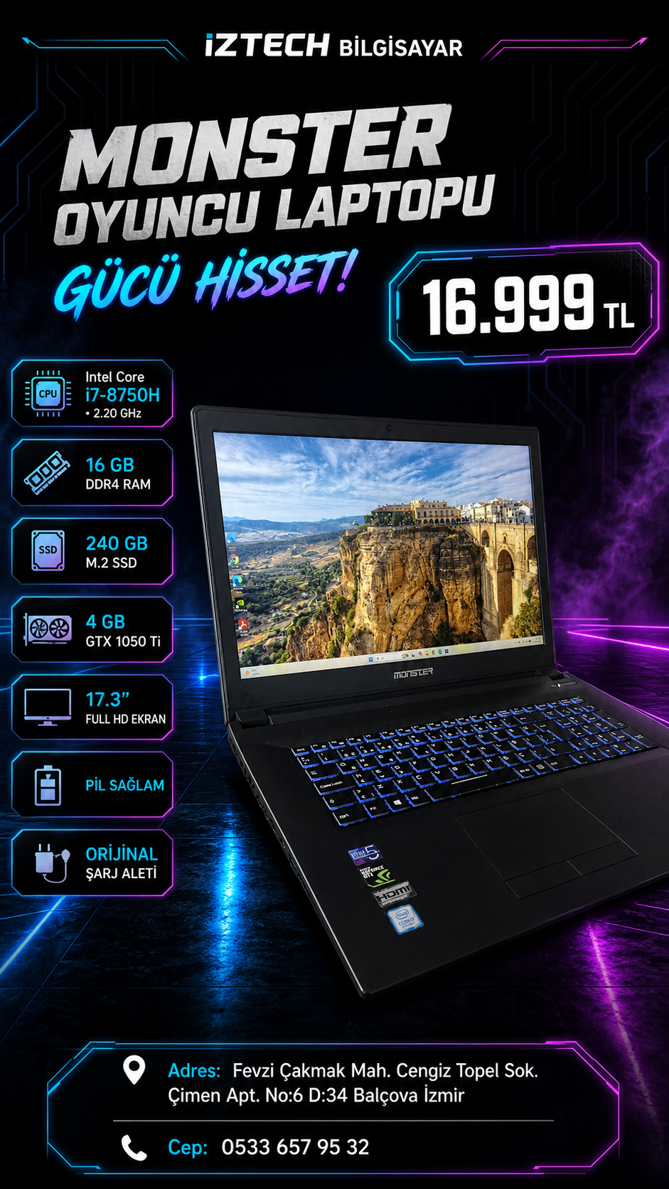Gaming Monster Notebook