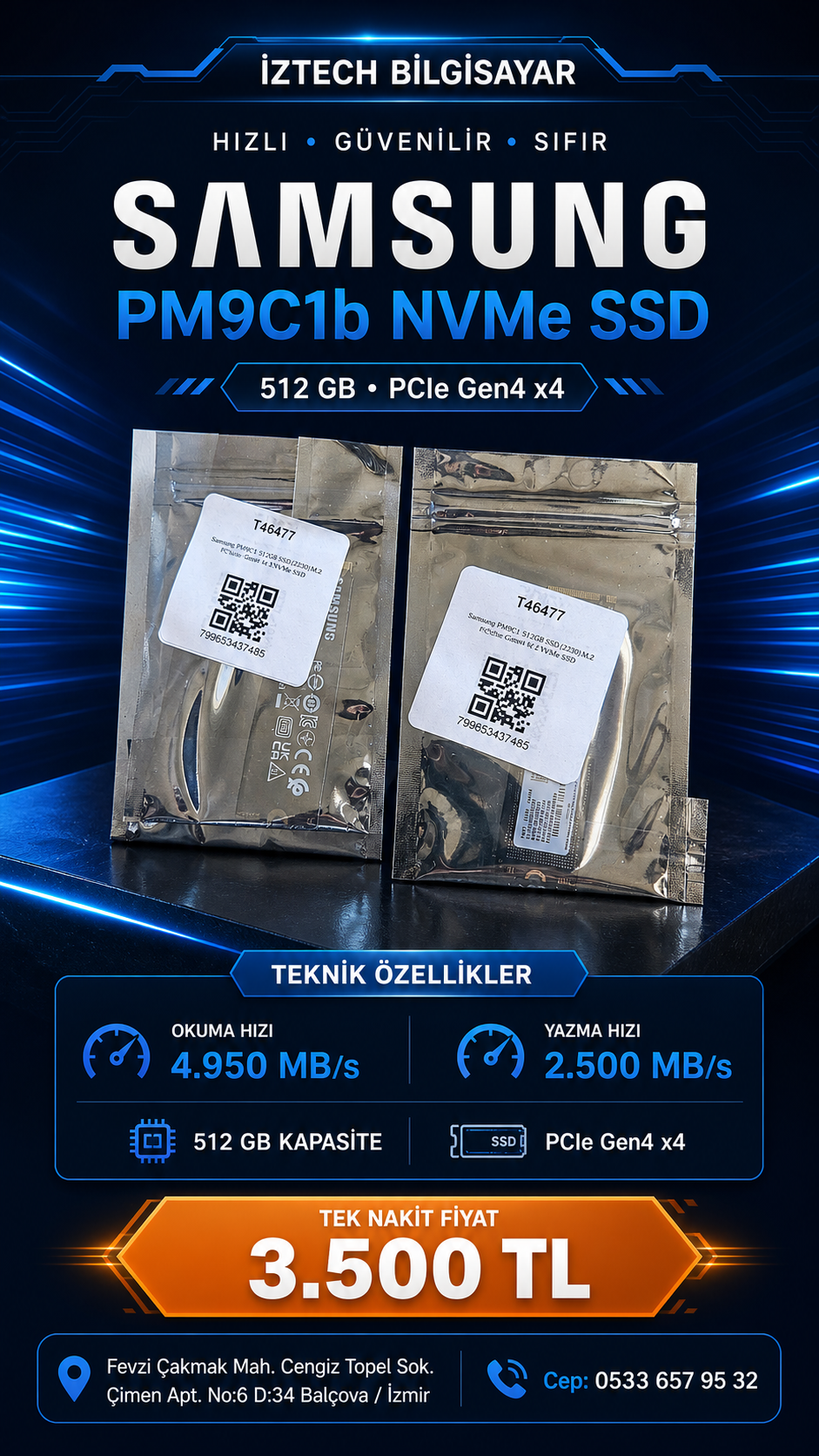 512 GB Samsung M2 SSD